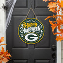 Green Bay Packers Halloween Round Door Decor with Hanging Rope, 18x18