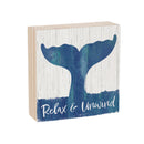 Coastal Wooden Plock Relax Whale 6"