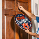 Auburn University Halloween Round Door Decor with Hanging Rope, 18x18