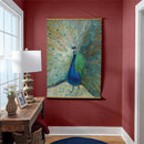 Seaside Retreat Indoor Wall Decor Canvas Tapestry, Peacock 52"X 36" Canvas Tapestry