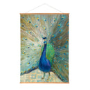 Seaside Retreat Indoor Wall Decor Canvas Tapestry, Peacock 52"X 36" Canvas Tapestry