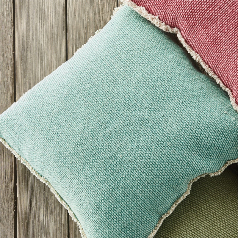 NAPA Home & Garden, WOVEN FRINGED SQUARE PILLOW,JM200BL