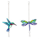 Cottage Garden Hanging Charm, Hummingbird & Dragonfly, Asst of 2, Display