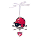 Philadelphia Phillies Shaped Metal Ornament