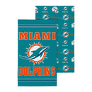 Miami Dolphins Quick Dry 1pc Kitchen Towel and 1pc Dish Cloth Kitchen Gift Set