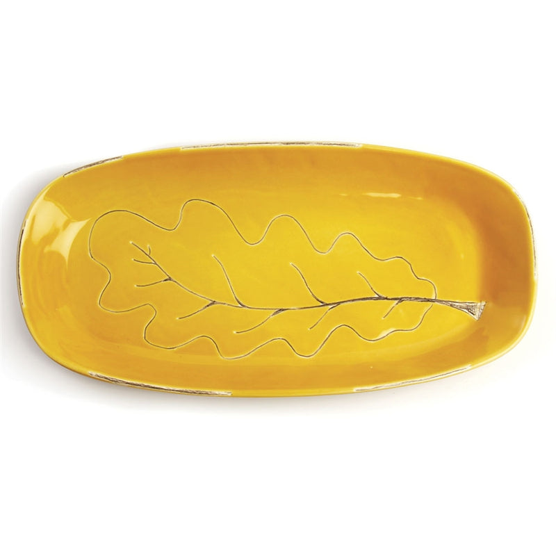 Napa Home Garden, AUTUMN OAK LEAF PLATTER HONEY,lc503h