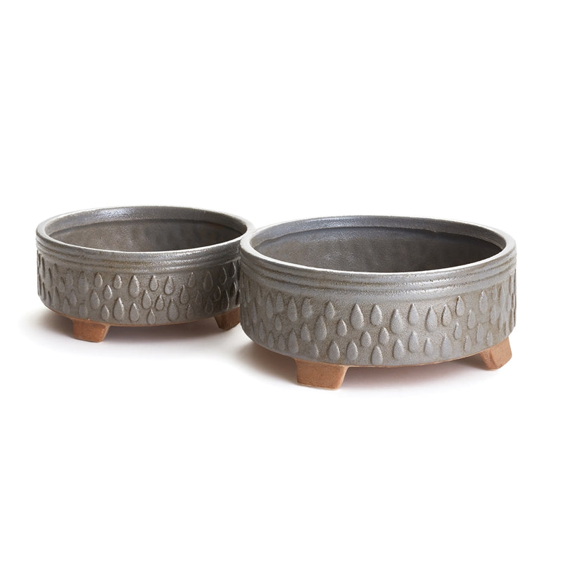 Napa Home Garden, PORTER LOW BOWLS ,SET OF 2 GY,lk206gy