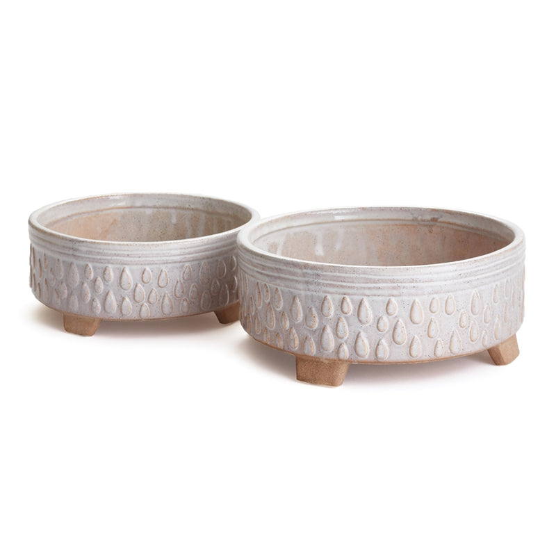 Napa Home Garden, PORTER LOW BOWLS ,SET OF 2 WH,lk206wh