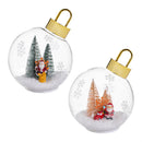 Heartfelt Cheer LED Table Decor Plastic Ornament with LED Snowflake, 7.5"H, Asst of 2