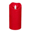 Heartfelt Cheer LED Table Decor Wax LED Moving Wick Candle, Red, Set of 3