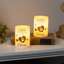 Memorial Pet LED Candle with Flickering Flame, Dog/Cat, Asst of 2, 3" x 4", Color Box