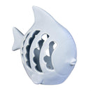 Seaside Retreat LED Table Decor, Ceramic Fish with Cutouts, 6.7"H, Asst of 2