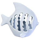 Seaside Retreat LED Table Decor, Ceramic Fish with Cutouts, 6.7"H, Asst of 2