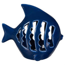 Seaside Retreat LED Table Decor, Ceramic Fish with Cutouts, 6.7"H, Asst of 2