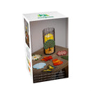 Cottage Garden LED Table Decor, LED Candle with Metal Holder, Includes 8 Magnetic Icons, 4" x 7.75"