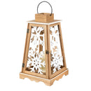Winter Grove LED Table Decor Wood Lantern with LED Candle Opportunity Buy, 18.5"