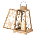 Winter Grove LED Table Decor Wood Lantern with LED Candle Opportunity Buy, 18.5"