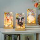 Hillside Pasture LED Table Decor, Acrylic Farm Animal, 10"H, Asst of 3