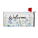 Welcome Blue Wildflower Mailbox Cover