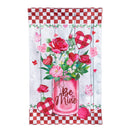 Be Mine Mason Jar Moire House Flag