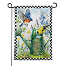 Gardening Birds Moire Flag Garden