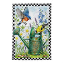 Gardening Birds Moire Flag Garden