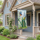 Gardening Birds Moire Flag House