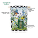 Gardening Birds Moire Flag House