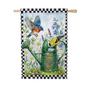 Gardening Birds Moire Flag House