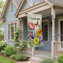 Flower Field Bloom Moire Flag House