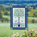 Seaside Retreat Patterned Floral Moire Flag Garden