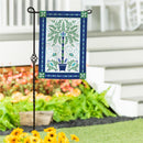 Seaside Retreat Patterned Floral Moire Flag Garden
