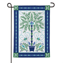Seaside Retreat Patterned Floral Moire Flag Garden
