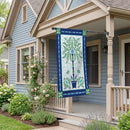 Seaside Retreat Patterned Floral Moire Flag House