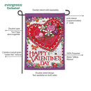 Hearts & Flowers Moire Flag Garden