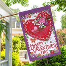 Hearts & Flowers Moire Flag House