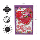 Hearts & Flowers Moire Flag House