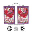 Hearts & Flowers Moire Flag House