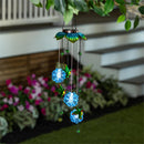 Cottage Garden Solar Mobile, Hummingbird and Flower