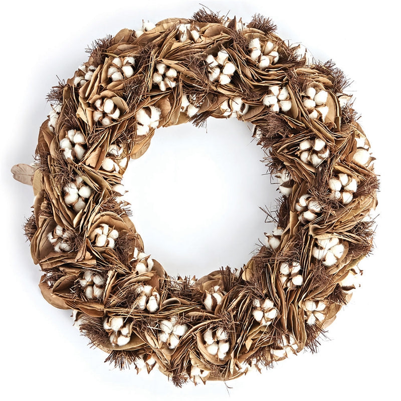 Napa Home Garden, SOUTHERN COTTON 24" WREATH,mq118