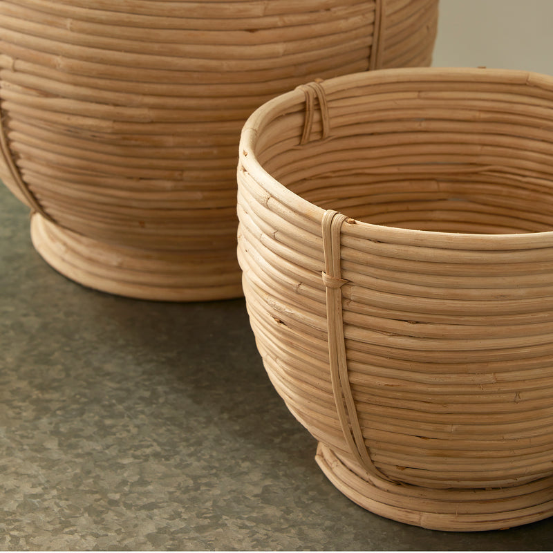 NAPA Home & Garden, CANE RATTAN DECORATIVE FOOTED BOWLS, SET OF 2,N2DB01