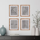NAPA Home & Garden, ACHROMATIC LINEAR PETITE PRINTS, SET OF 4,N2NH13
