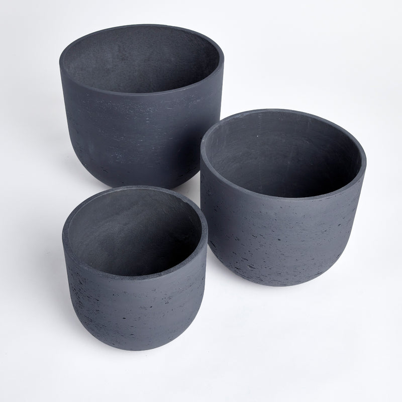 NAPA Home & Garden, CONCRETELITE TERRANEA POTS, SET OF 3,N3AC07BK