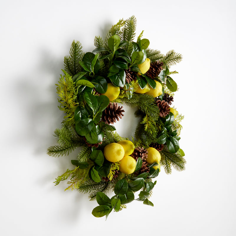 NAPA Home & Garden, LEMON & MIXED BOTANICALS WREATH 26",N3CC19