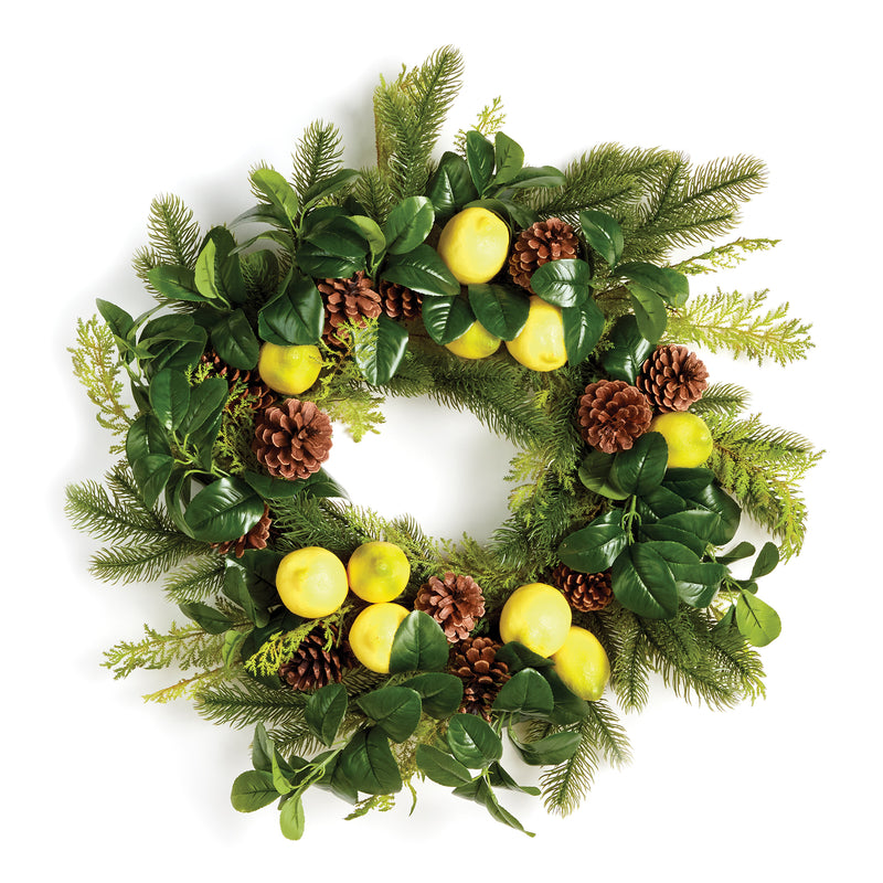 NAPA Home & Garden, LEMON & MIXED BOTANICALS WREATH 26",N3CC19