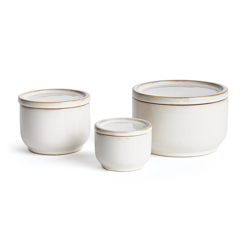 NAPA Home & Garden, JOANNE DECORATIVE LIDDED JARS, SET OF 3,N3CH12