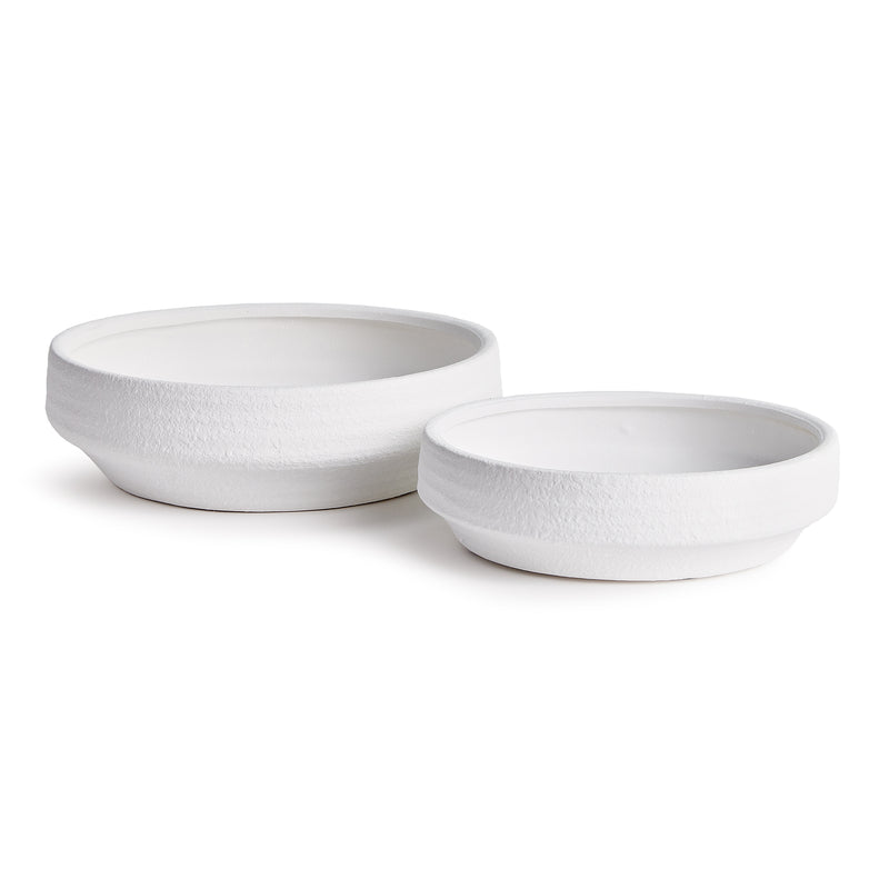 NAPA Home & Garden, COLTON DECORATIVE LOW BOWLS, SET OF 2,N3DG10WH