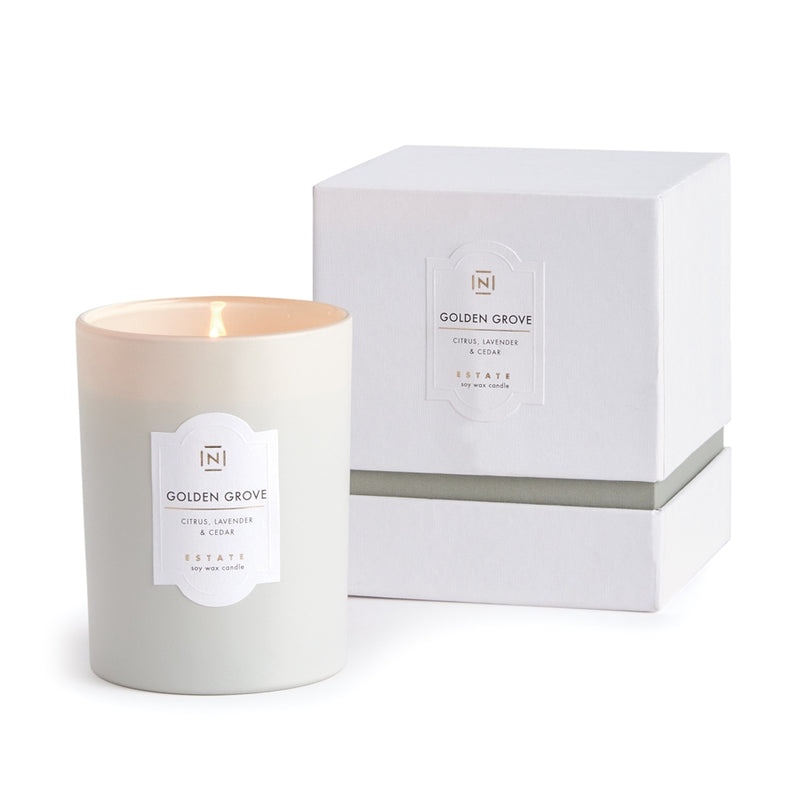 Napa Home Garden, ESTATE SOY WAX CANDLE GOLDEN GROVE,n3ec01