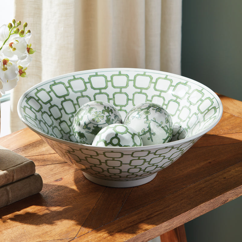 NAPA Home & Garden, IMPERIAL LINK DECORATIVE BOWL,N3FG20