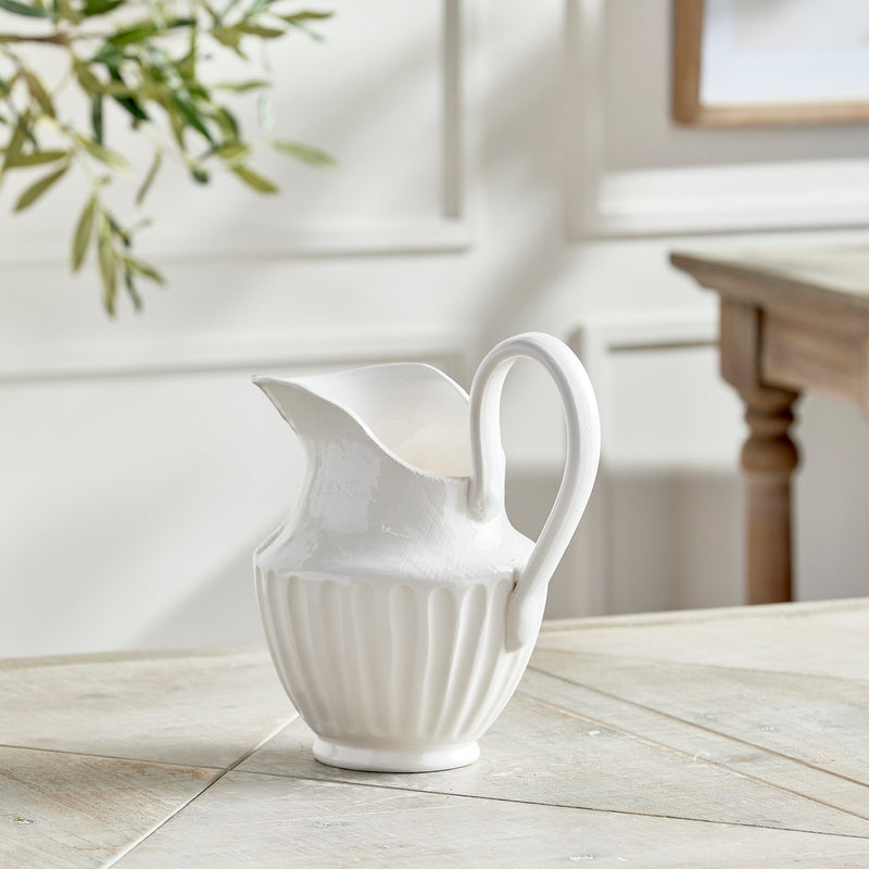 NAPA Home & Garden, CASCINA DECORATIVE PITCHER SMALL,N3MG33WH